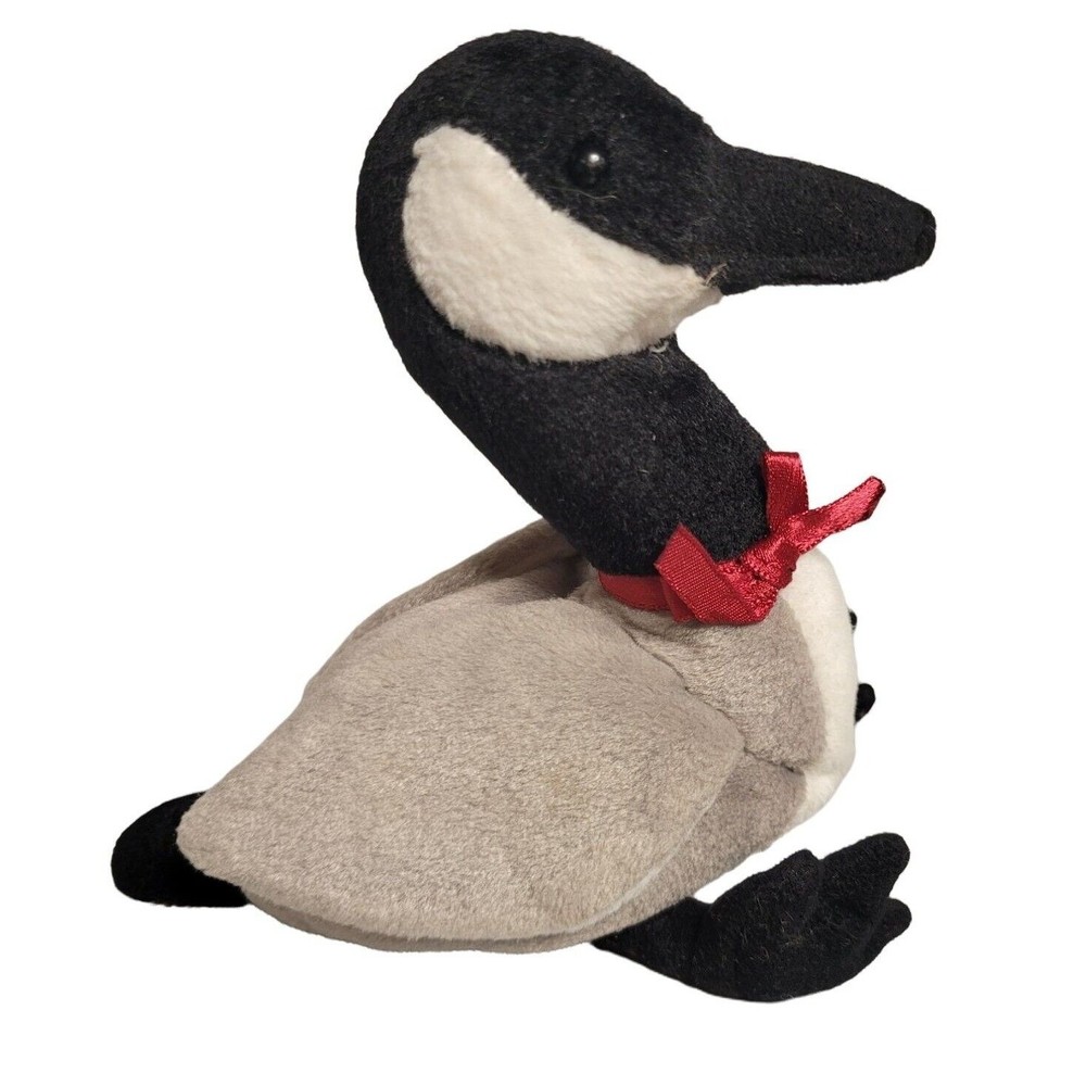 Ty Beanie Baby Original Loosy the Goose Gray Plush Stuffed Animal 8 inch